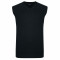 032 - Espionage Plain V-Neck Sleeveless Pullover Black