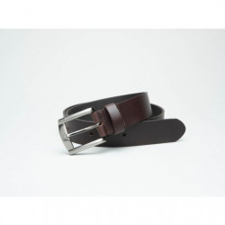 Oxford Leather Jeans/Chino Belt - 100% Genuine Leather Brown